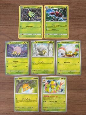 🕷️ Spider Pokémon Card Lot | Tarountula Ariados Galvantula Joltik ✨5/$25✨